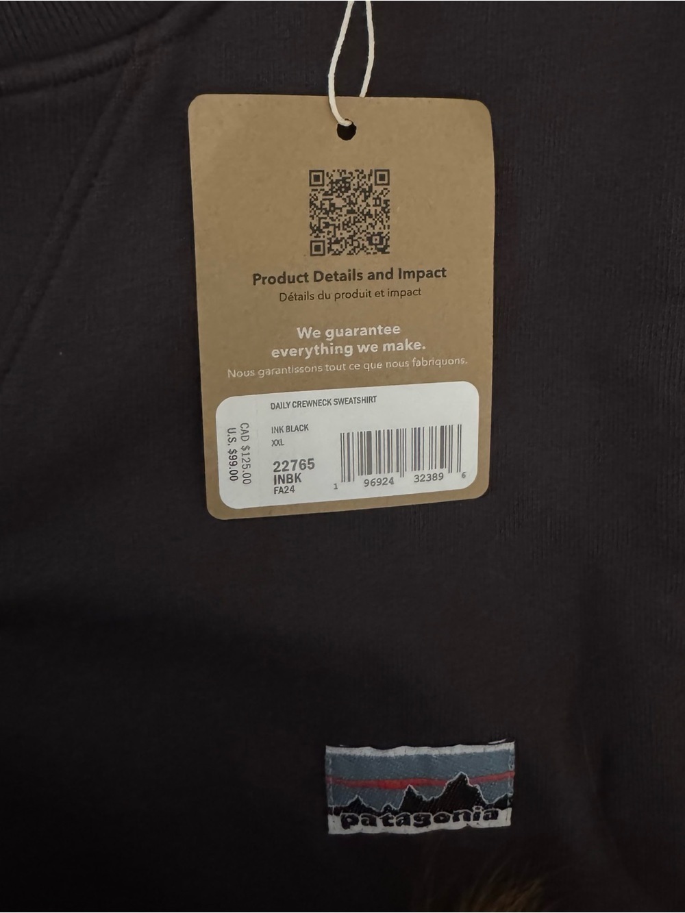 NWT xxl mens Patagonia daily crewneck sweatshirt - Picture 3 of 3